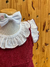 Vestido Veludo Bordô