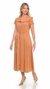 VESTIDO MIDI - ELEGANTE E SOFISTICADO COM CINTO - comprar online