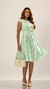 VESTIDO MIDI (ESTAMPA VERDE COM FLORES) - SILVANA SOUZA MODA E ESTILO
