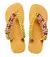 Chinelo Decorado Havaianas Amarela Com Perolas Coloridas - comprar online
