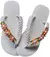 Chinelo Decorado Havaianas Branca Com Perolas Coloridas na internet