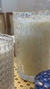 VELA AROMÁTICA ARTESANAL VIDRO MARTELADO BORDA OURO ALTO LAVANDA 400G - VELLARE HANDMADE CANDLES