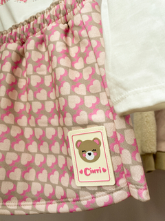 Conjunto Cinti Blusa e Shorts Saia Ursinha na internet