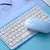 Teclado Sem Fio Bluetooth Recarregável Com Mouse - AZUL - comprar online
