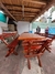 Mesa Rustica Quincho Eucalitpus + 4 Bancos (1,50mts X 1mts) en internet