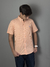 Camisa Manga Curta Ralph Lauren Xadrez Laranja