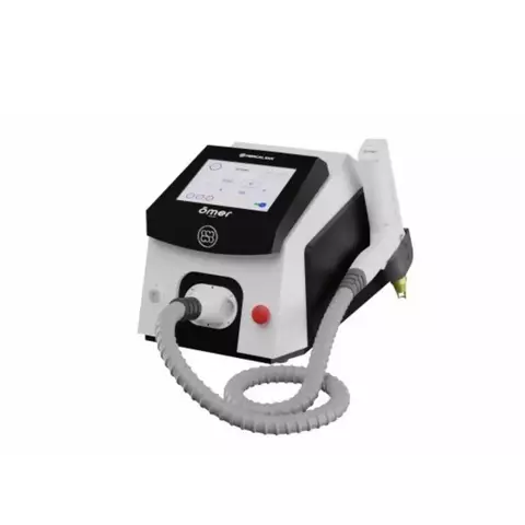 Aparelho Ômer Smart Laser 3D portátil para remoção de tatuagem e micropigmentação com tela touch e ponteira conectada por cabo