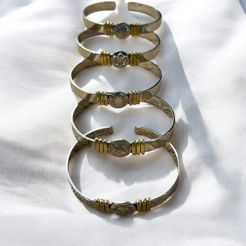 Pulsera regulable de Alpaca y Bronce