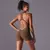 Macacão curto mulher uma peça roupa Sexy oco sem costas scrunch butt esporte Macaquito para treino. - Abreusss sua loja esportiva.