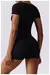 Macaquito feminino manga curto uma peça terno esportivo roupas de treinamento fitness body suit roupas - loja online
