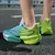 Tênis de corrida com placa de carbono masculino e feminino ao ar livre sola macia malha sapatos - loja online