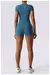 Macaquito feminino manga curto uma peça terno esportivo roupas de treinamento fitness body suit roupas