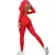 Conjunto feminino de mangas compridas camisa esportiva terno feminino conjunto de yoga treino cintura alta leggings - loja online