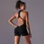 Macacão curto mulher uma peça roupa Sexy oco sem costas scrunch butt esporte Macaquito para treino. - loja online