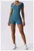Macaquito feminino manga curto uma peça terno esportivo roupas de treinamento fitness body suit roupas - loja online
