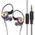 Fones de ouvido com fio qkz ak3 originais, com microfone, redução de ruído, e
