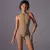 Macacão curto mulher uma peça roupa Sexy oco sem costas scrunch butt esporte Macaquito para treino. - comprar online