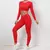 Conjunto feminino de mangas compridas camisa esportiva terno feminino conjunto de yoga treino cintura alta leggings