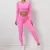 Conjunto feminino de mangas compridas camisa esportiva terno feminino conjunto de yoga treino cintura alta leggings - loja online