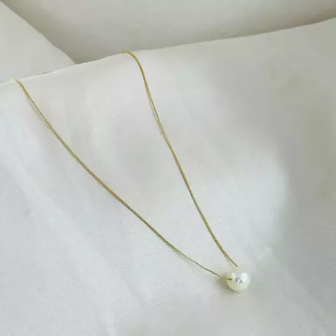 Colar Ponto de Luz com Pérola