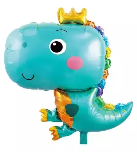Globo metalizado DINO CON CORONA