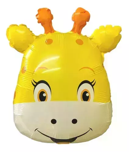 Globo metalizado CARITA DE ANIMALES 45cm JIRAFA