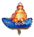 Globo metalizado Barco