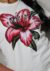 Baby Look Flor Vermelha 100% Algodão na internet