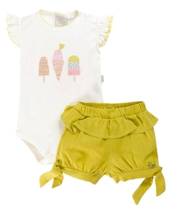Conjunto short viscolinho e body - Anjos Baby (Ref 26595) - comprar online