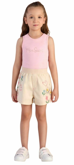 Conjunto com short flores e corações - Mon Sucré (Ref 27815) - comprar online
