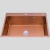 Bacha de Cocina Bowl Simple de Acero Inoxidable. Con Accesorios. Color: Gold Rose. en internet