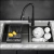 Bacha de Cocina Doble Bowl de Acero Inoxidable. Con Accesorios. Color: Gun Grey. en internet