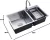 Imagen de Bacha de Cocina Doble Bowl de Acero Inoxidable. Con Accesorios. Color: Gun Grey.