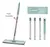Mopa Plana Trapeador Balde Escurridor 2 Paños Limpieza 360° Color Verde - HomeDeal