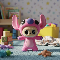 Muñeco Labubu 3d Stitch Rosa Angela Kawaii Geek