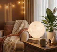 Lampara Luz Led Usb Velador Luna Beige Blanco - CRAFT3D.LP