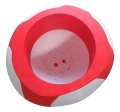 Maceta Temática - Mario Bros - Hongo Rojo Rojo Blanco Hongo Mario Bros
