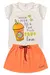 Conjunto Infantil Verão Feminino Smoothie Lover - Off-White - comprar online