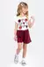 Conjunto Infantil Verão Feminino Corações - Off-White na internet