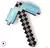 45cm minecraft brinquedos jogo meu mundo design azul diamante espada machado pá - comprar online