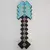 45cm minecraft brinquedos jogo meu mundo design azul diamante espada machado pá - comprar online