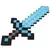 45cm minecraft brinquedos jogo meu mundo design azul diamante espada machado pá