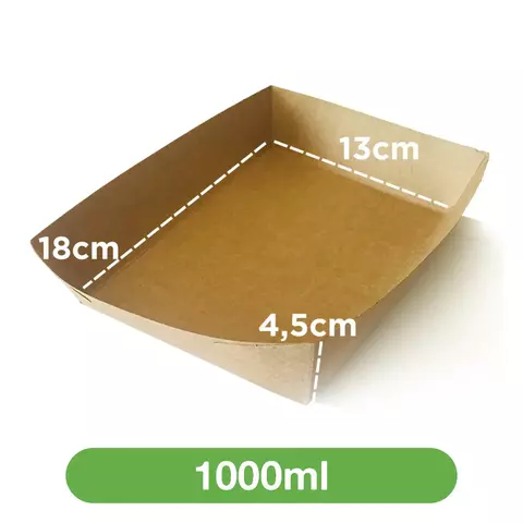Bandeja 1000ml kraft multiuso | 400 UND