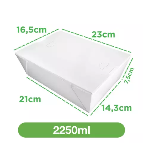 Embalagem 2250ml branca | 50 UND