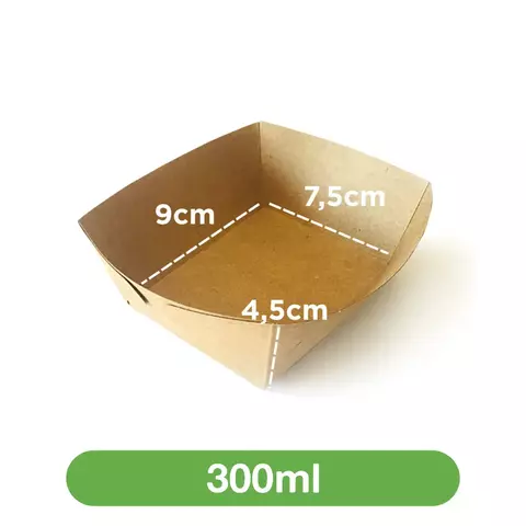 Bandeja 300ml kraft multiuso | 300 UND