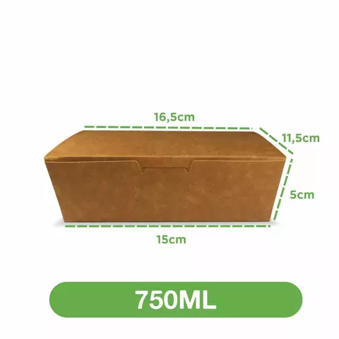 Embalagem 750ml Kraft | 100 UND