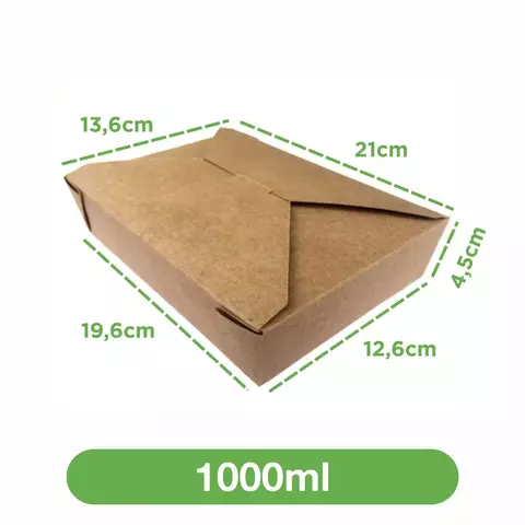 Embalagem 1000ml Kraft | 100 UND