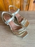 Sandália Dourada Salto Bloco com Strass - comprar online