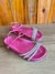Papete Baixa Rosa com Strass Prata - comprar online