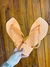 Chinelo Adulto Laranja com Tiras Transparentes com Glitter